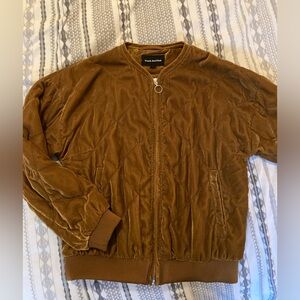 Frank and Oak quilted velvet bomber Jacket